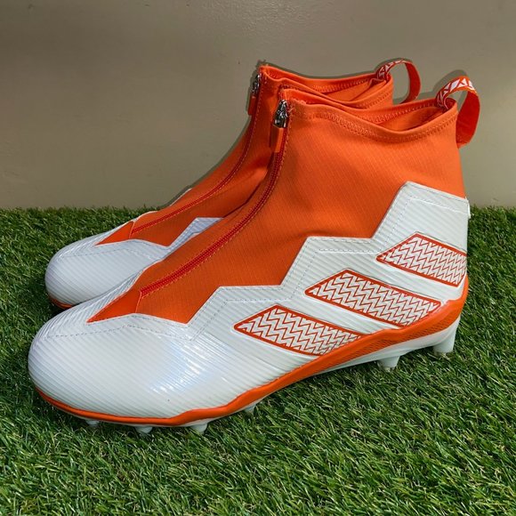 Men\'s Adidas Nasty 2.0 Football Cleats Orange White GZ9605 Size 13.5 NEW main image 6